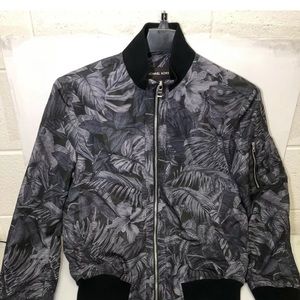 NWT MICHAEL KORS FLORAL FLOWER LEATHER JACKET